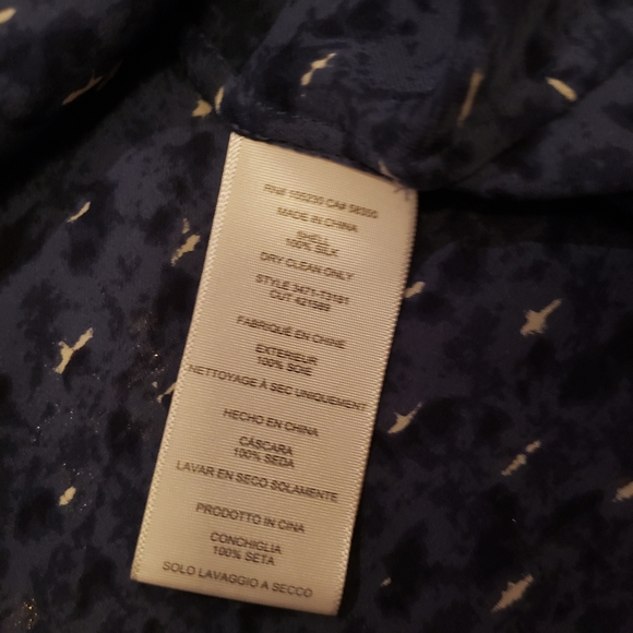 EUC Joie S Blue Long Sleeve Silk Blouse - Picture 4 of 6